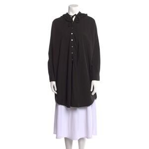 Album Di Famiglia Long Shirt With Hoodie In Black - M